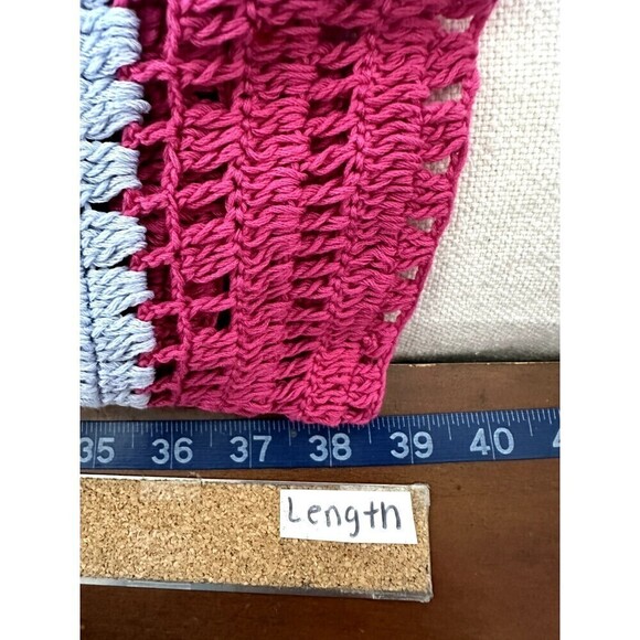 Akemi + Kin Anthropologie Crochet Trim Swing Shift Dress Size L Boho Hippie - Picture 6 of 16